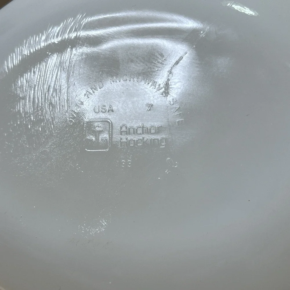 Vintage Anchor Hocking Fire King Harvest Vegetable 1.5 Qt Casserole Lid NOS